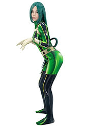 C-ZOFEK Women's Asui Tsuyu Froppy Cosplay Costume Green Bodysuit Jumpsuit (Medium)