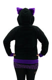 Pawstar Mew Kitty Cat Eared Hoodie Jacket - Medium Purple