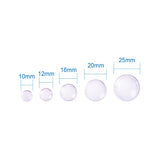 Cabochons Pandahall Elite 50pcs 10~25mm 5 Sizes Half Round Flat Back Clear Glass Dome for Photo