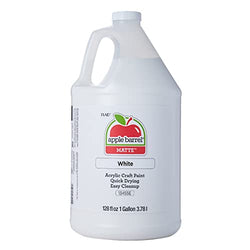 Apple Barrel White One Gallon (128 fl oz), Matte Finish Color, Drawing & Art Supplies, DIY Arts and Crafts Acrylic Paint