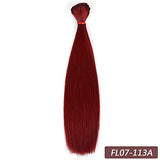 Heat-Tracing 1pcs refires bjd 25cm100CM black pink white grey color long straight dolls wig hair,BJDFL07-2317,25CM