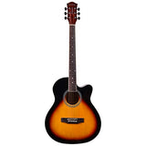 Kadence Guitar Frontier Series, Acoustic Guitar with Die Cast Keys, Guitars (Sunburst Guitar Combo)