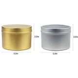 Candle Tin 18 Piece, 4.4 oz, Candle Containers for DIY Candle Making, Arts & Crafts Supplies, Small Item and Trinket Storage, Party Favors and More (2.2 x 3.2 inch, Gold and Silver)