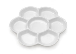 Darice 97691 7-Well Porcelain Palette, 6-Inch