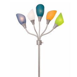 Light Accents MEDUSA grey floor lamp with multicolor acrylic shades