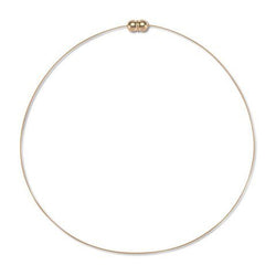 Bulk Buy: Darice DIY Crafts Add-A-Bead Necklace with Magnetic Clasp Gold (6-Pack) 1976-91