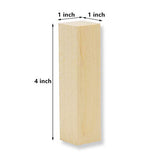 WYKOO 10 Pack Basswood Carving Blocks, 4 X 1 X 1 Inches Soft Solid Wooden Blocks, Unfinished Wood Whittling Blocks for Carving and Whittling, Beginner, Expert