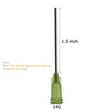 BSTEAN 10ml Syringes 14Ga 1.5 Inch Blunt Tip Needle Storage Caps - Glue Applicator, Oil Dispensing (Pack of 10)