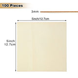 100 Pieces 5x5 Inch Wood Squares Unfinished Basswood Plywood Wooden Sheets 1/8 inch Thick Blank Wood Squares for Crafts Painting Scrabble Tiles Mini House Building Wooden Plate Architectural Model