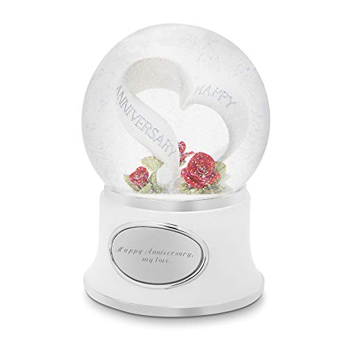 Things Remembered Personalized Anniversary Celebration Musical Snow Globe with Engraving Included
