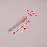 BARMI 4Pcs 1/12 Doll House Wooden Miniature Table Chair Bed Legs Furniture Accessory,Perfect DIY Dollhouse Toy Gift Set B