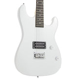 Davison Full Size Electric Guitar with 10-Watt Amp, White - Right Handed Beginner Kit with Gig Bag and Accessories
