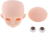 Tailors Dummy Dress Forms 1/3 Baby Doll Head Sculpt, Real Life Unpainted Mold for Reborn Doll, DIY Making Supplies - Makeup Head Brown Eyes Mannequins for Dresses