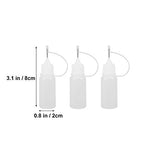 Guoshang 10ml Needle Tip Glue Bottle Tool Precision Bottle Needle Bottle Squeeze Bottle for Small Gluing Projects Paper Quilling DIY Craft Acrylic Painting 100 Pcs