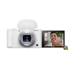 Sony ZV-1 Camera for Content Creators, Vloggers, YouTube, and livestreaming with Flip Screen and Microphone (White)