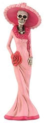 ShopForAllYou Figurines and Statues Day of The Dead DOD Pink Lady Figurine 8.5" Height by Summit