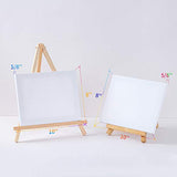 Canvas Boards for Painting 11x14, Pre Stretched Canvas Blank White Value Pack of 8 Primed Canvases Panels 5/8" Thick 100% Cotton for Acrylics Oil Painting with 10pcs Brushes for Adults Kids