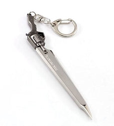 Final Fantasy Squall Leonhart Game Miniature Metal Model Gunblade Sword Knife Keychain Ring