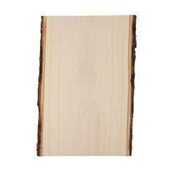 Walnut Hollow Basswood Plank Large with Live Edge Wood (Pack of 6) - for Wood Burning, Home Décor, and Rustic Weddings