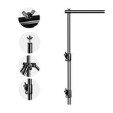 HYJ-INC 12ft x 10ft Photo Video Studio Heavy Duty Adjustable Photography Muslin Backdrop Stand Background Support System Kit with Carry Bag 4 Spring Clamps