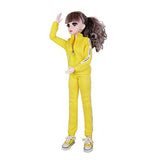 EVA BJD 1/3 SD Doll 22 inch Ball Jointed Dolls with Sportswear Hair Shoes and Makeup Yellow Fitness Girl Doll