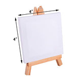Vencer Artists 4"x4" Mini Canvas & 6.2" Mini Easel Set Painting Craft Drawing - Set Contains: 14 Mini Canvases & 14 Mini Easels