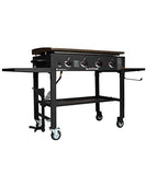 Blackstone 36 inch Outdoor Flat Top Gas Grill Griddle Station - 4-burner - Propane Fueled - Restaurant Grade - Professional Quality - With NEW Accessory Side Shelf and Rear Grease Management System