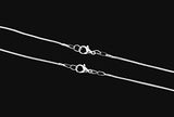 Snake Chains Necklace 24pcs 925 Silver Plated 1.2mm DIY Charms Link with Lobster Clasps for Jewelry