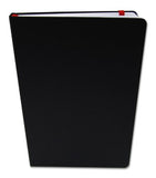 BookFactory Journal / Writing Notebook / Black Blank Diary / Lined Pages Book - 192 Pages, 5.25" x 8.27, Banded Journal, Hardbound, Bookmark (JOU-192-CCS-K)