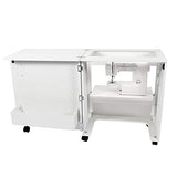 Arrow 101 Judy Sewing and Craft Table with Storage and Adjustable 3-Position Lift, White