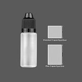 Eau 15ml LDPE Plastic Thin Tip Dropper Bottles, Small Empty Squeeze Dropper Bottles (50PCS, Black Caps), BPA Free