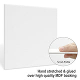 PHOENIX Painting Canvas Panels 11x14 Inch, 24 Bulk Pack - 8 Oz Triple Primed 100% Cotton Acid Free Canvases for Painting, White Blank Flat Canvas Boards for Acrylic, Oil, Watercolor & Tempera Paints