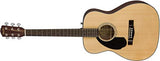 Fender CC-60S Concert Acoustic Guitar, Walnut Fingerboard, Natural, Left-Hand