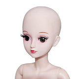 AJZONE 1/3 BJD Doll, Brown Eyes, Blue Eyes, Shiny face and 19-Ball Joint Body Doll, 24 inch Custom Doll, Custom Doll can Change Makeup and Clothes, DIY Naked Baby Toy (Color : Basic Models+C)