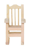 Multicraft Rocking Chair Miniature Wood for Dollhouses, Displays, Crafting, DIY - 4.25 Inches Tall