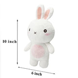 Super Soft Rabbit Stuffed Animal Plush Toy, Cute Bunny Plush Doll, Standing Bunny Plushie Toy Gift for Kids Children Baby Girls Boys Toddlers, Creative Plush Rabbit Decoration, 10”