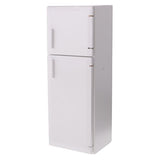 Dovewill Dolls House 1:12 Scale White Wooden Refrigerator Freezer Kitchen Accessory