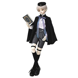 Bjd Dolls 1/4 Uniform Set Doll 16 Inch 15 Ball Jointed Doll DIY Toys with Shirt, Suit, Cloak, hat, Gift for Lover Rotatable Joints Lifelike Pose