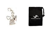 Darice Jewelry Making Charms Statement Lobster Claw Rhinestone Angel Silver (3 Pack) 1999-7373
