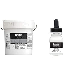 Liquitex Professional Effects Medium, 118ml (4-oz), Gloss Pouring Medium & Professional Acrylic Ink, 1-oz (30ml) Jar, Titanium White