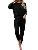 Sweat Suits for Women Lounge Sets Fashion Loungewear Sweatshits and Sweatpants Black M