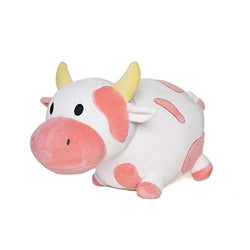 Avocatt Pink Cow Plush Toy - 10 Inches Plushie Stuffed Animal - Hug and Cuddle with Squishy Soft Fabric and Stuffing - Cute Cow Gift for Boys and Girls