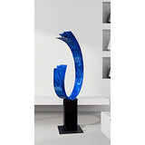 Statements2000 42" Large Indoor Outdoor Sculpture Decor Metal Statue by Jon Allen, Blue Triple C