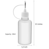 Bantoye 10 Pcs Needle Tip Glue Bottle Applicator DIY Quilling Tool Precision Tip Glue Plastic Liquid Dropper Bottles (30 ml)