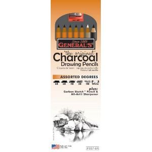 Generals Pencil G557-6A Charcoal Drawing Pencil Set