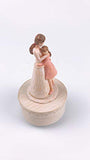 NON ROCK Angel, Couple, Mother and Daughter, Mother and Child, Woodcarving, Music Box (Mother and Daughter)