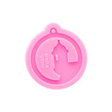 Super Glossy Tower Resin Mold Round Castle Shaped Puerto-Rico Mould Craft Keychain, Silicone Mold for Epoxy Resin Jewellery Making