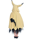 Coskidz Children's Mimikyu Cosplay Costume Hoodie with Ears Tail Skirt Halloween (Khaki)