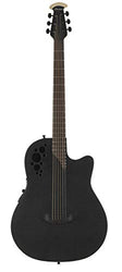 Ovation Mod TX Collection D Scale 6 String Acoustic-Electric Guitar, Right Handed, Textured Black, Mid Depth Body (DS778TX-5)