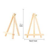 9.4" Tall Natural Pine Wood Tripod Easel Photo Painting Display Portable Tripod Holder Stand& Adjustable Wooden Tripod Tabletop Holder Stand for Canvas